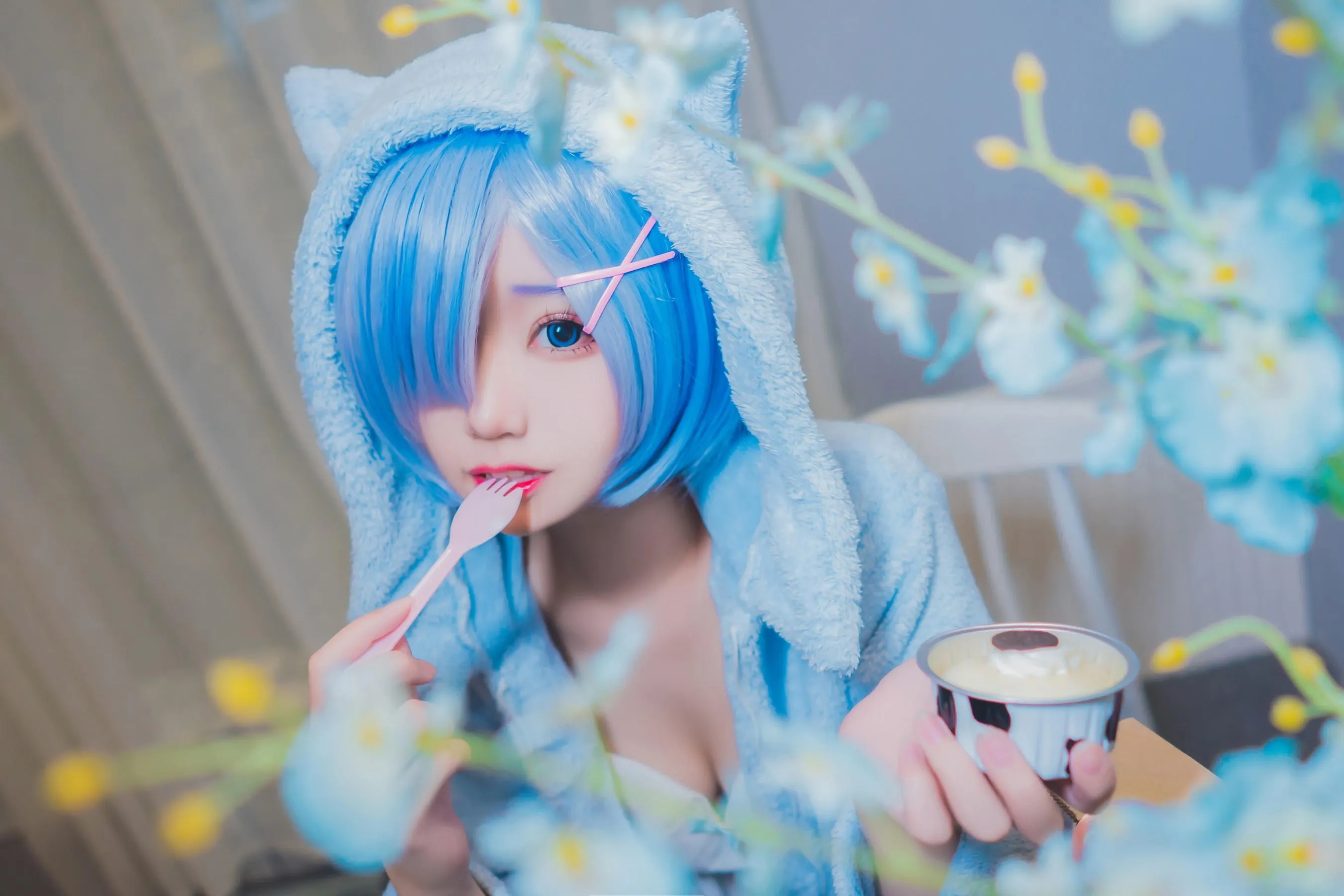 猫君君_MaoJun – NO.23 雷姆猫耳睡衣 [29P]插图8